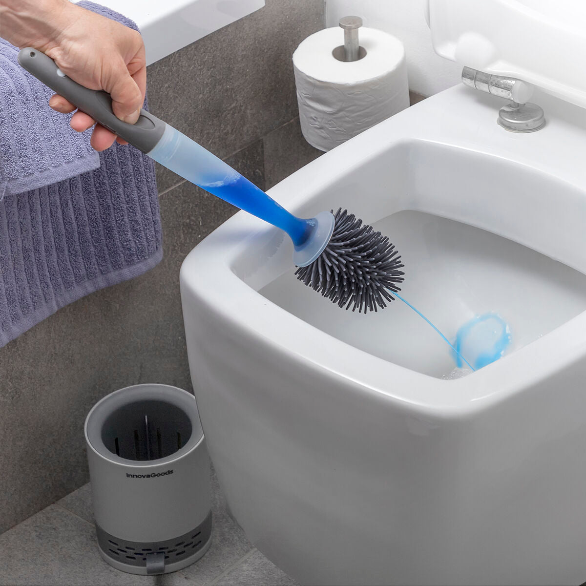 Escobilla de baño con dispensador de Bruilet